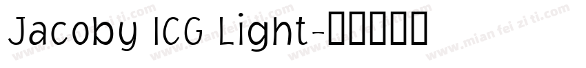 Jacoby ICG Light字体转换